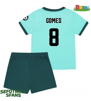 Wolves Joao Gomes #8 Bortaställ Barn 2025-26 Kortärmad (+ Korta byxor)